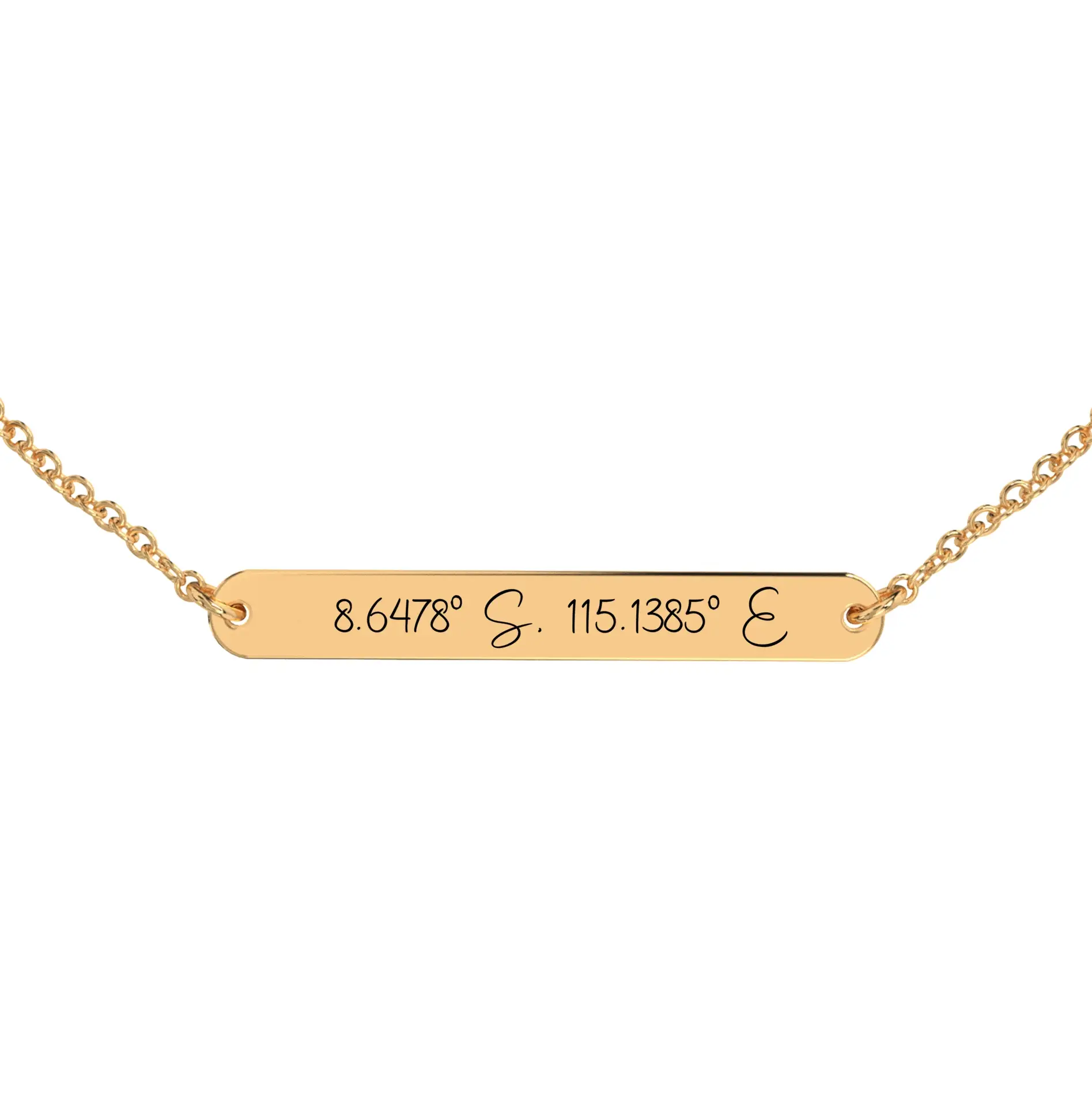 Coordinate Engraved Anklet/Bracelet - Image 3