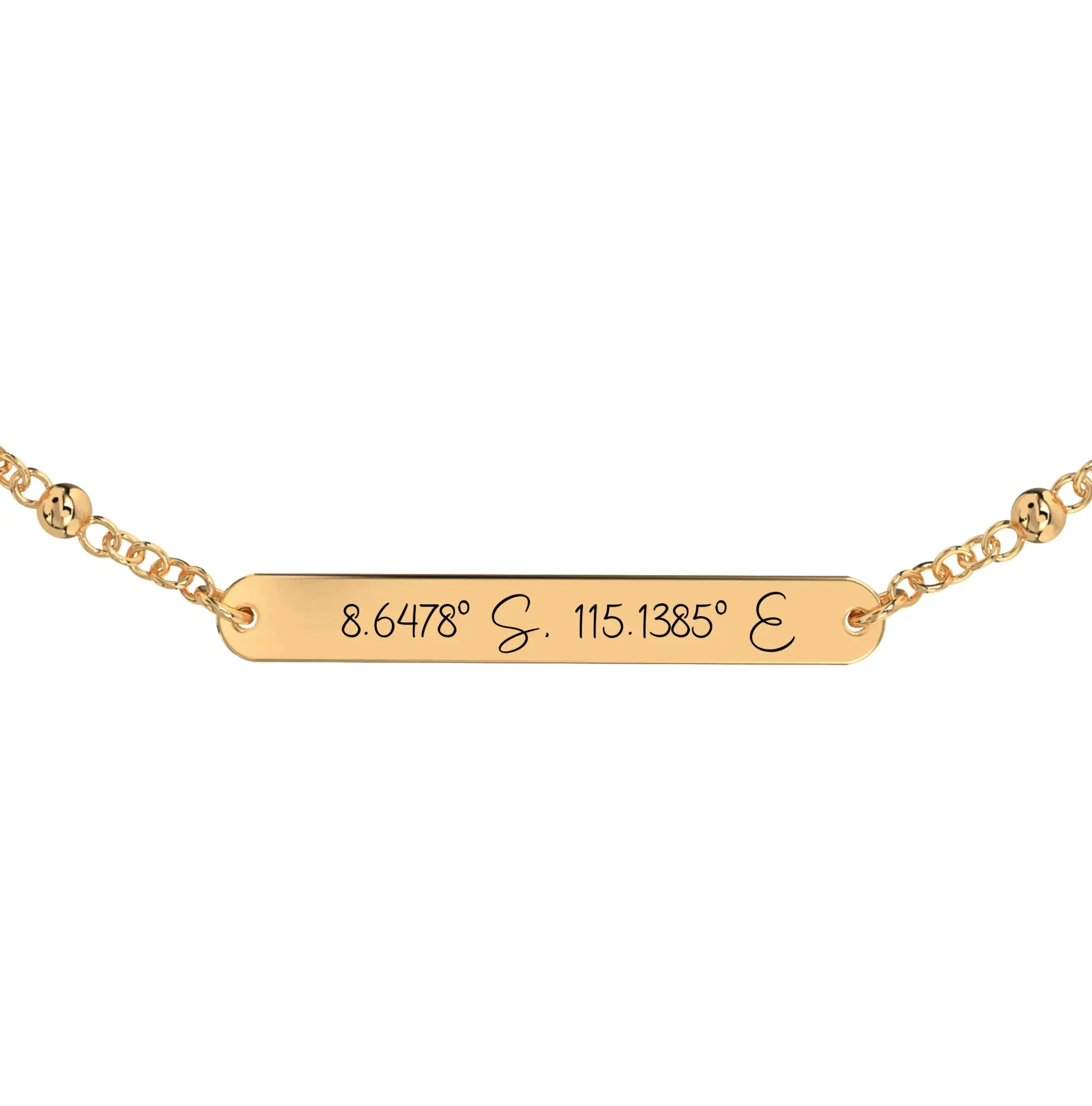 Coordinate Engraved Anklet/Bracelet - Image 9