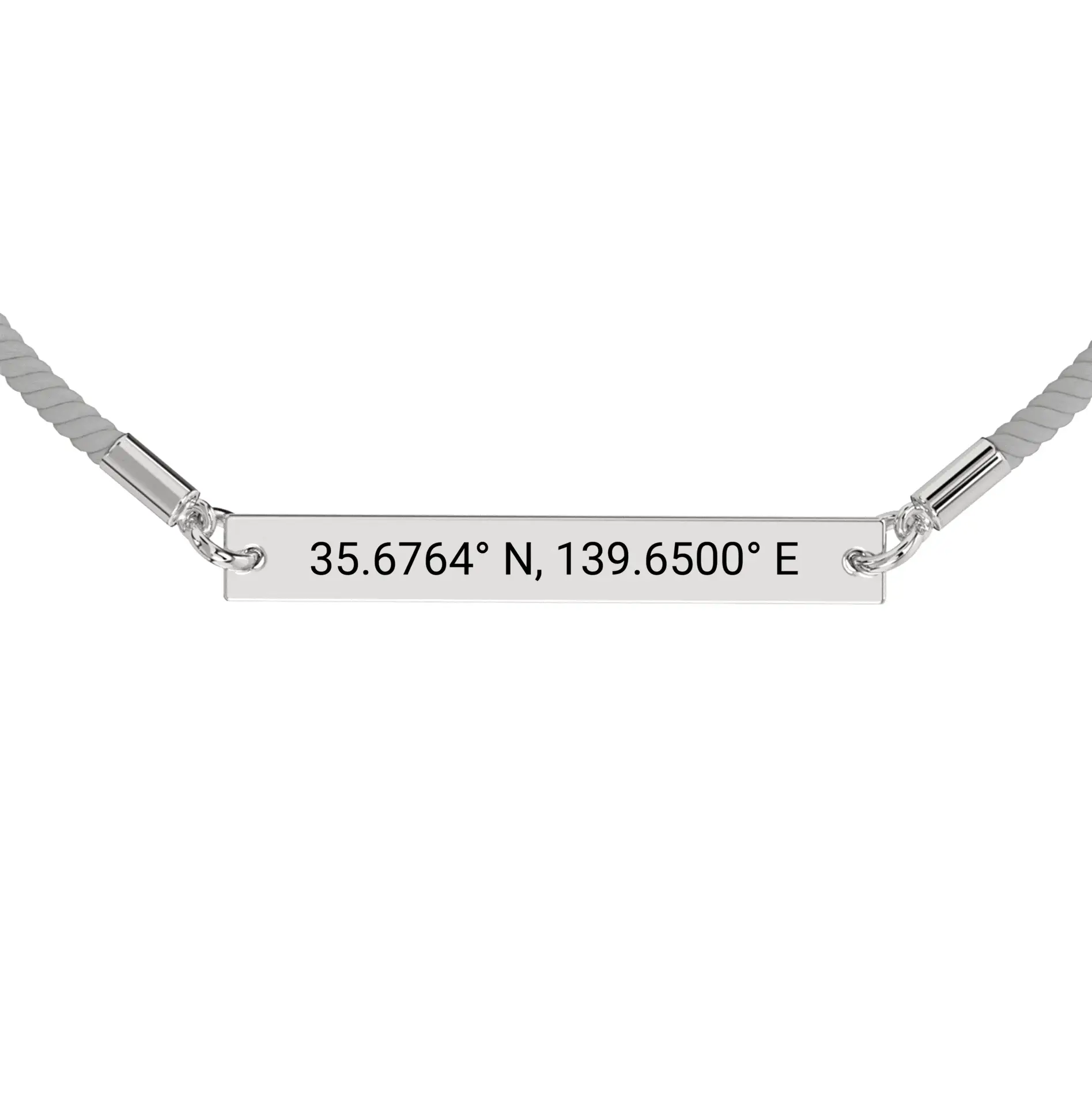 Coordinate Engraved Rope Bracelet - Image 10