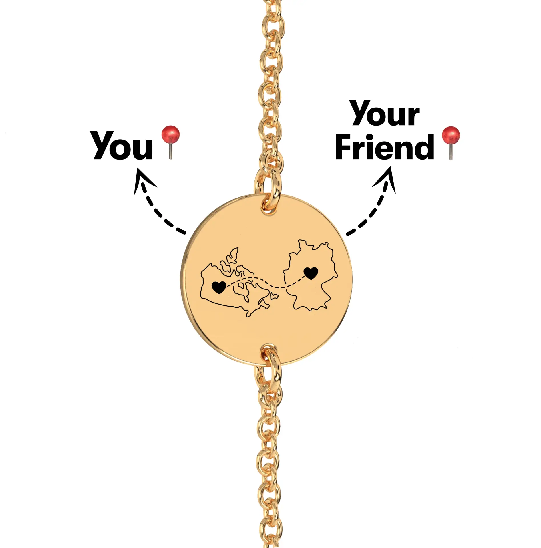 Long Distance Engraved Anklet/Bracelet - Image 5