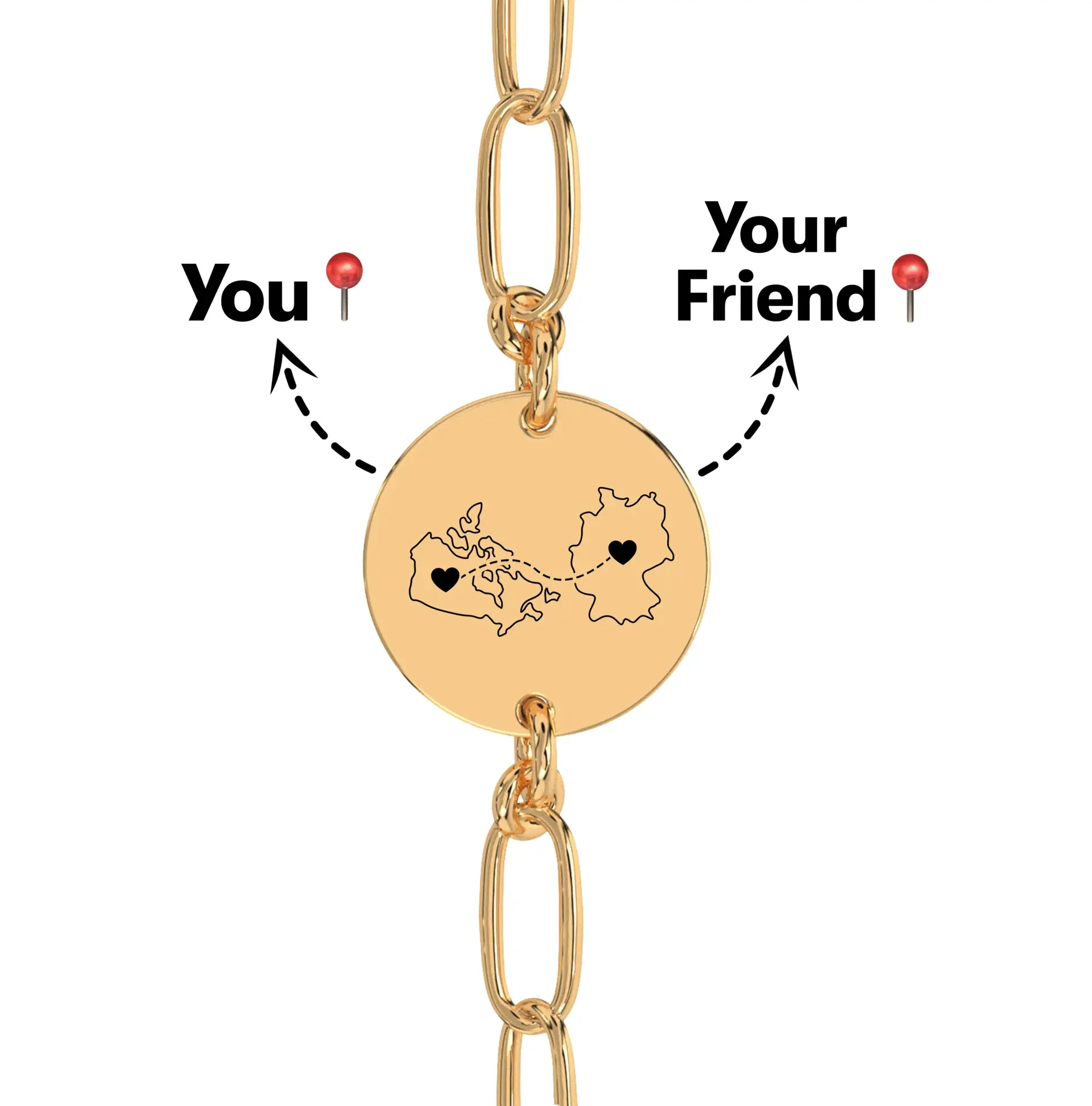 Long Distance Engraved Anklet/Bracelet - Image 7