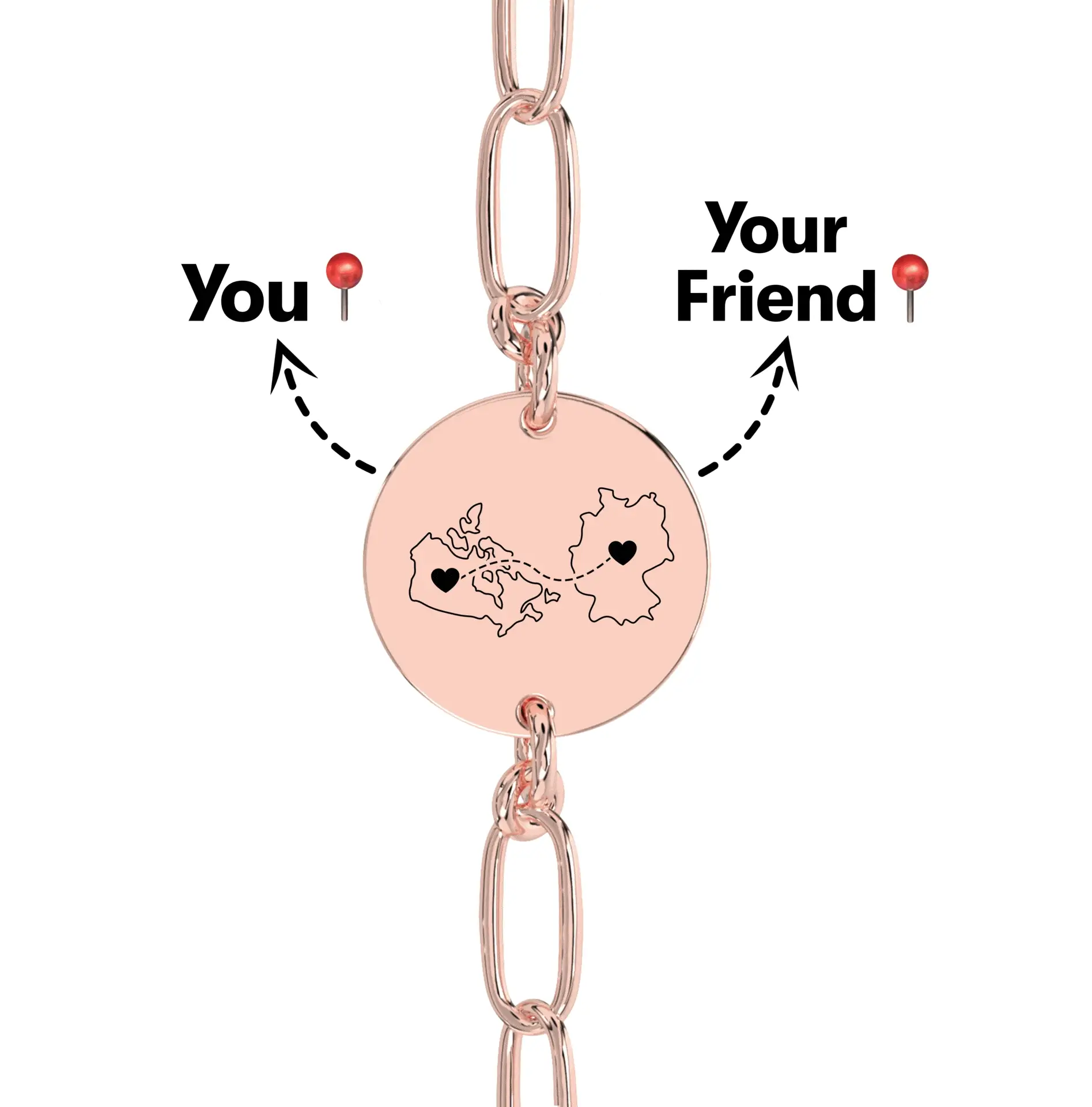 Long Distance Engraved Anklet/Bracelet - Image 8