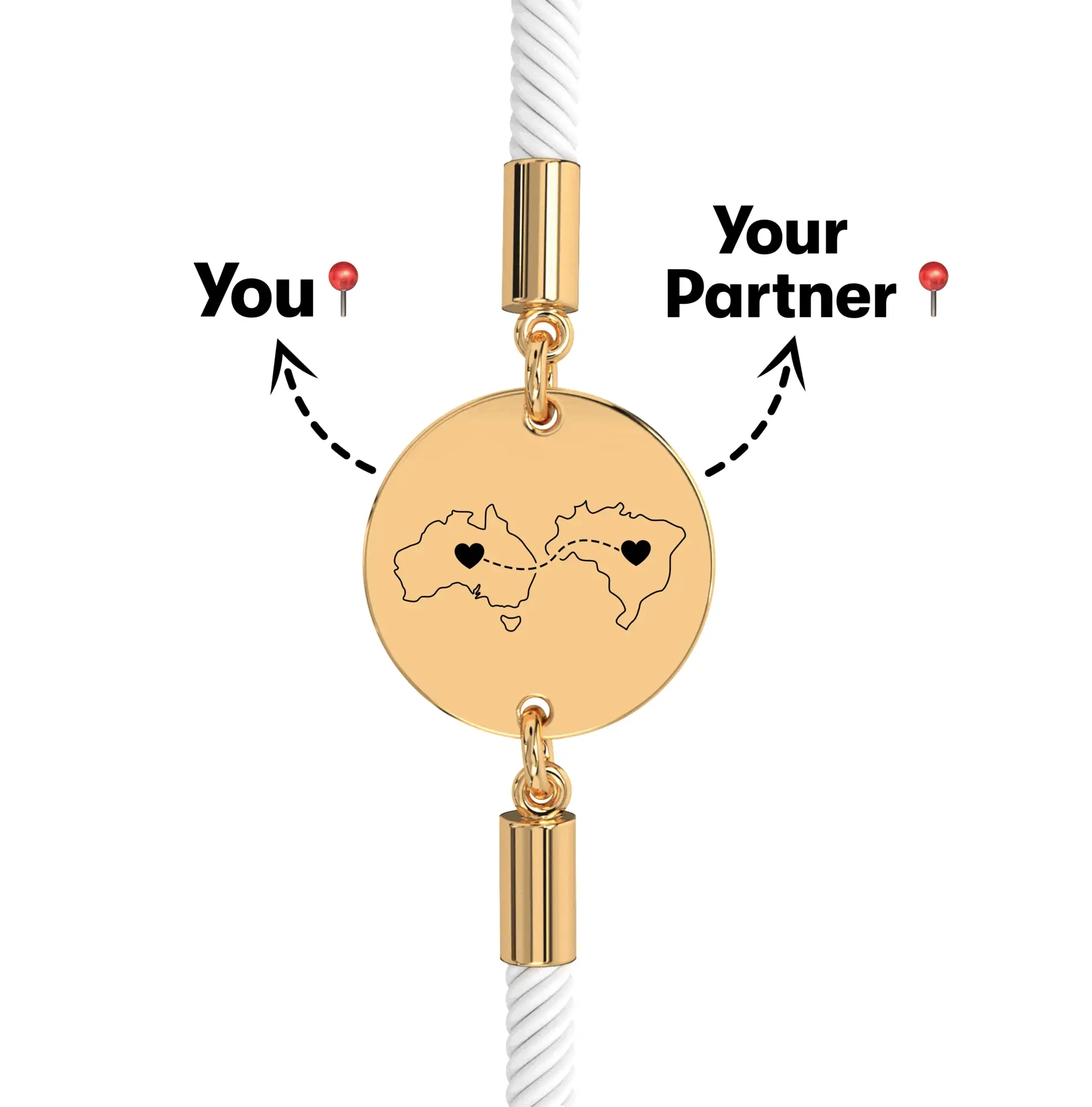 Long Distance Engraved Bracelet - Image 11