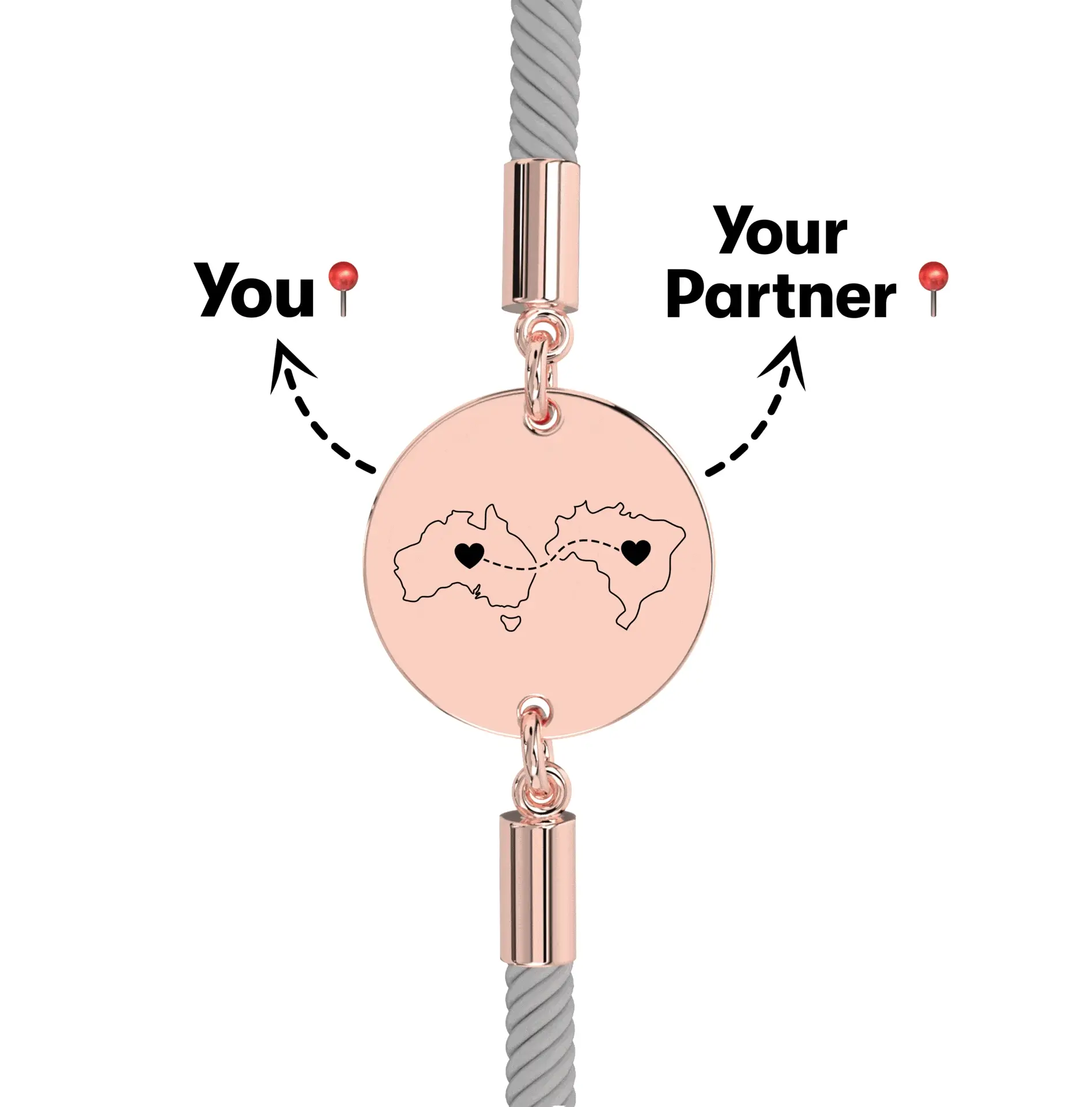 Long Distance Engraved Bracelet - Image 12