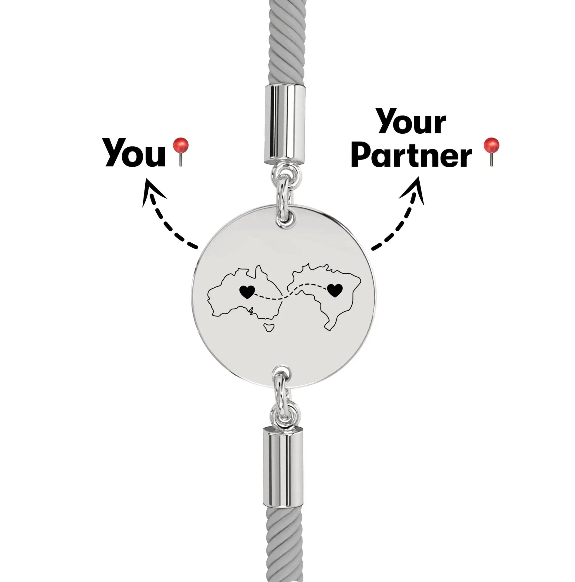 Long Distance Engraved Bracelet - Image 13