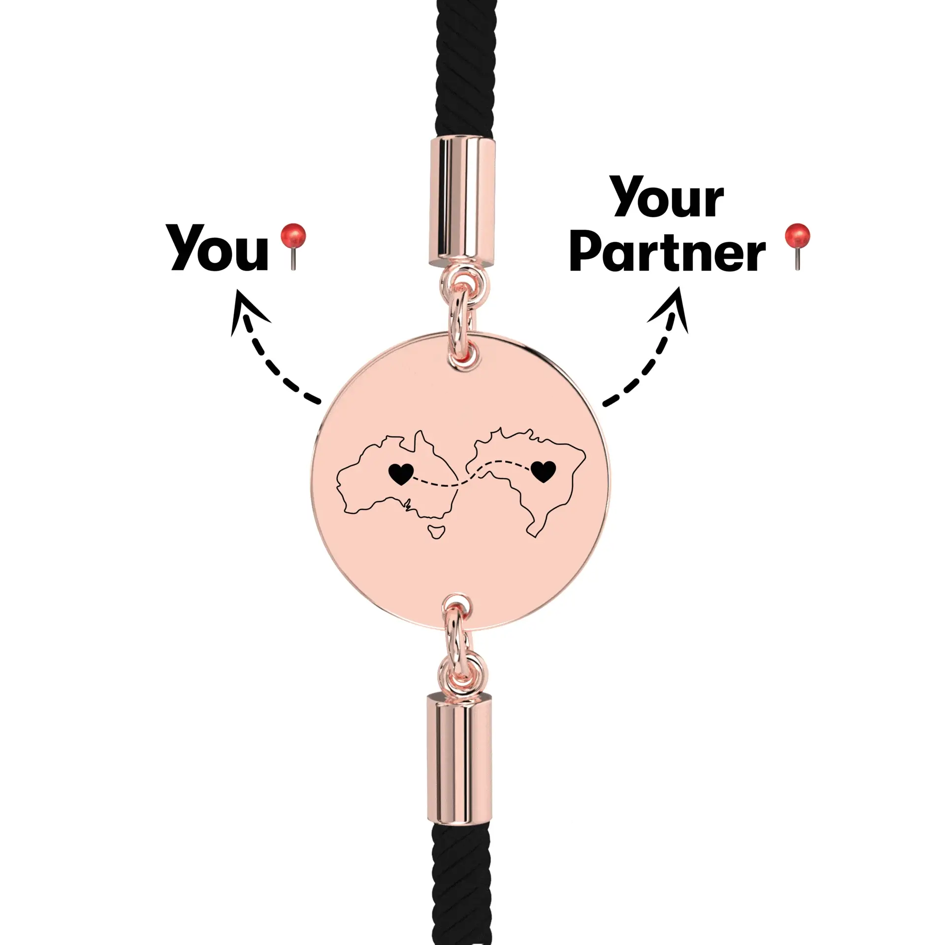 Long Distance Engraved Bracelet - Image 7