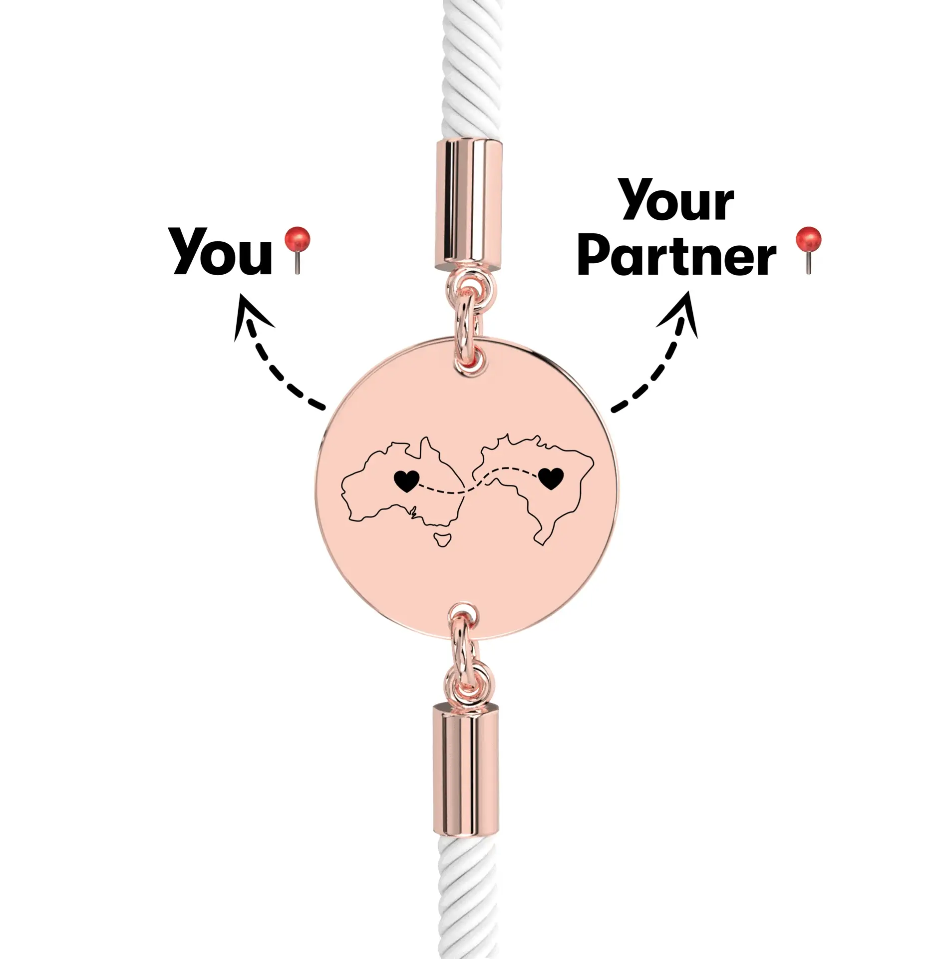 Long Distance Engraved Bracelet - Image 9