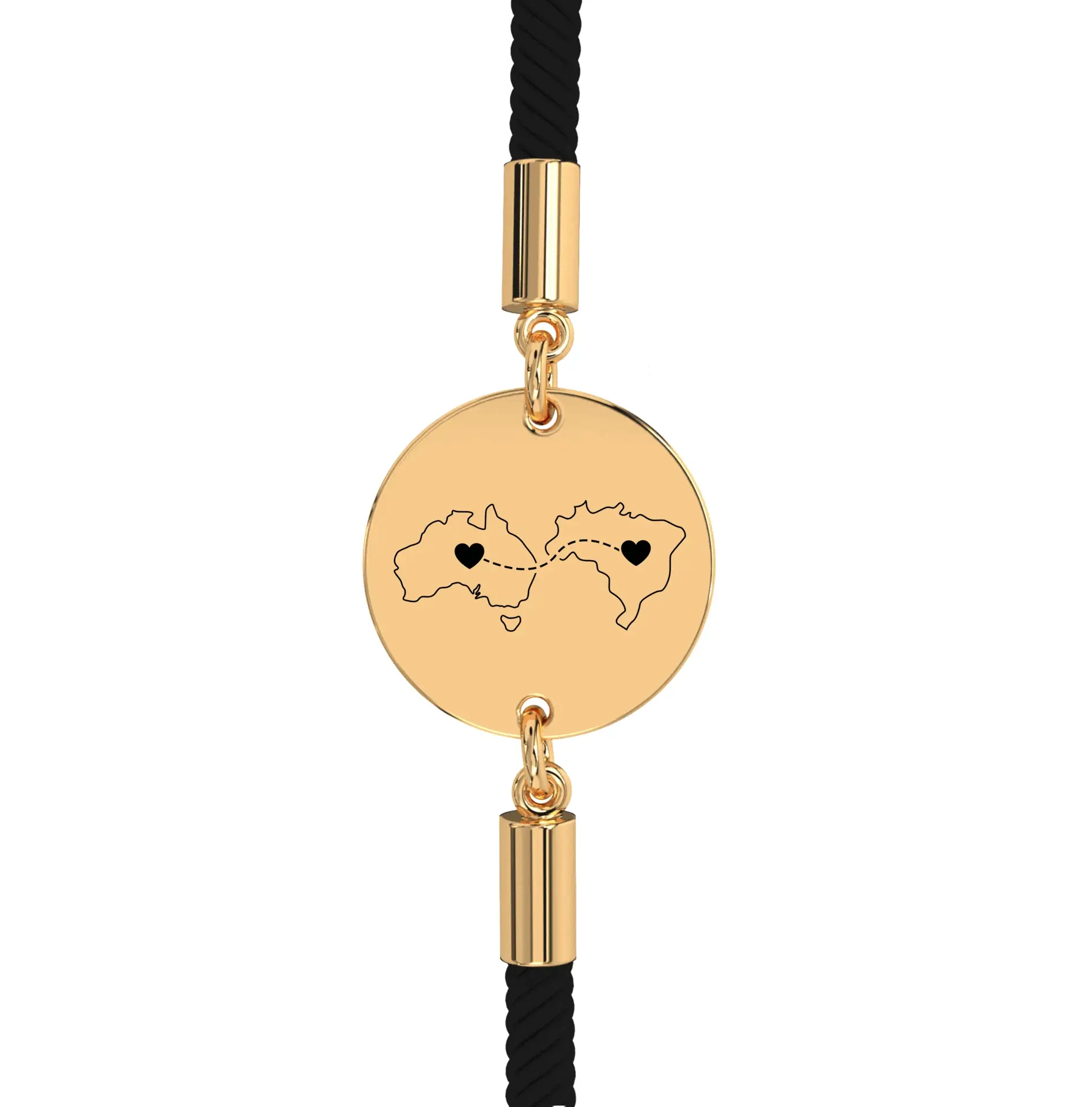 Dual Maps Engraved Bracelet - Image 6