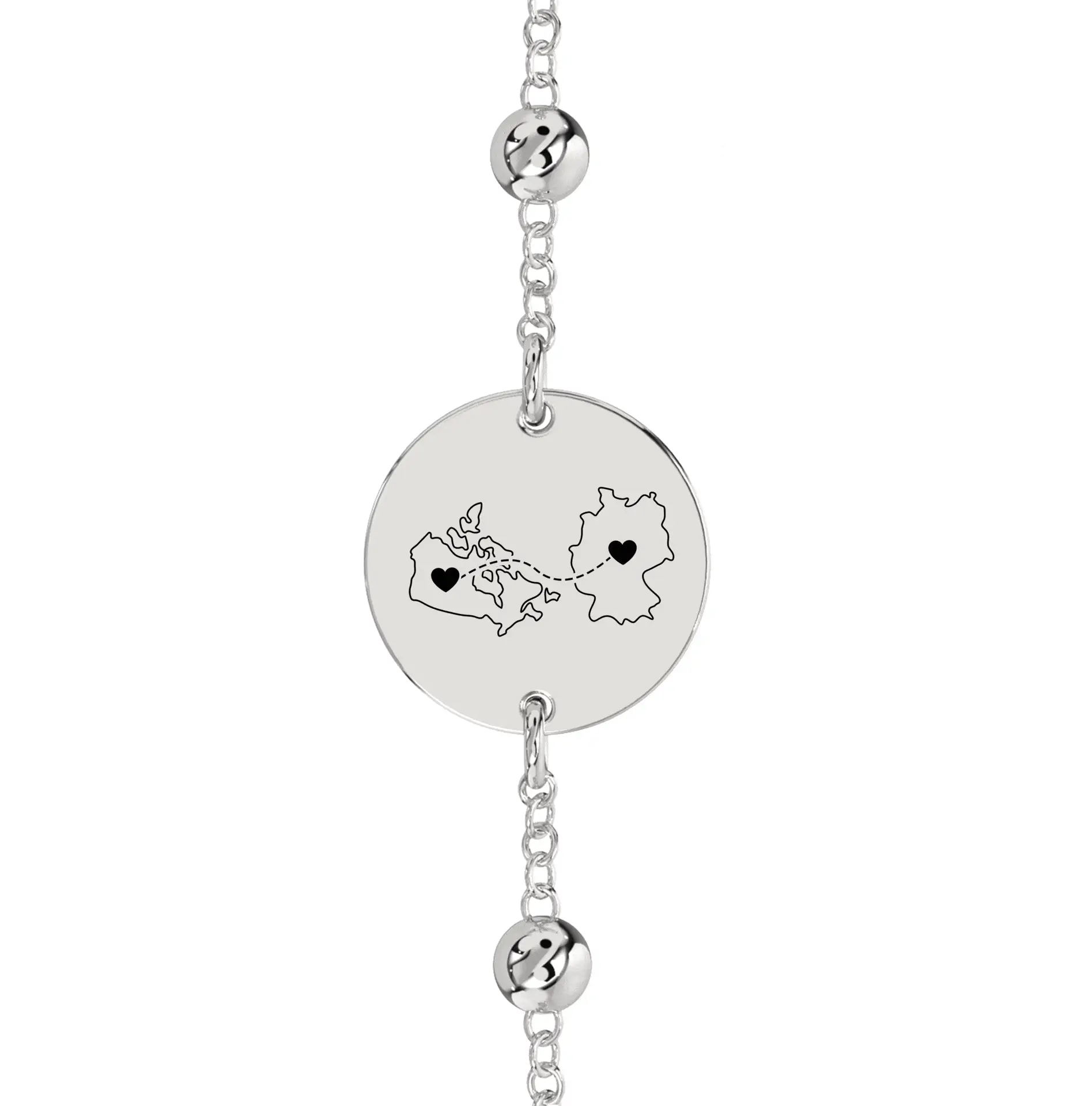Dual Maps Engraved Anklet/Bracelet - Image 10