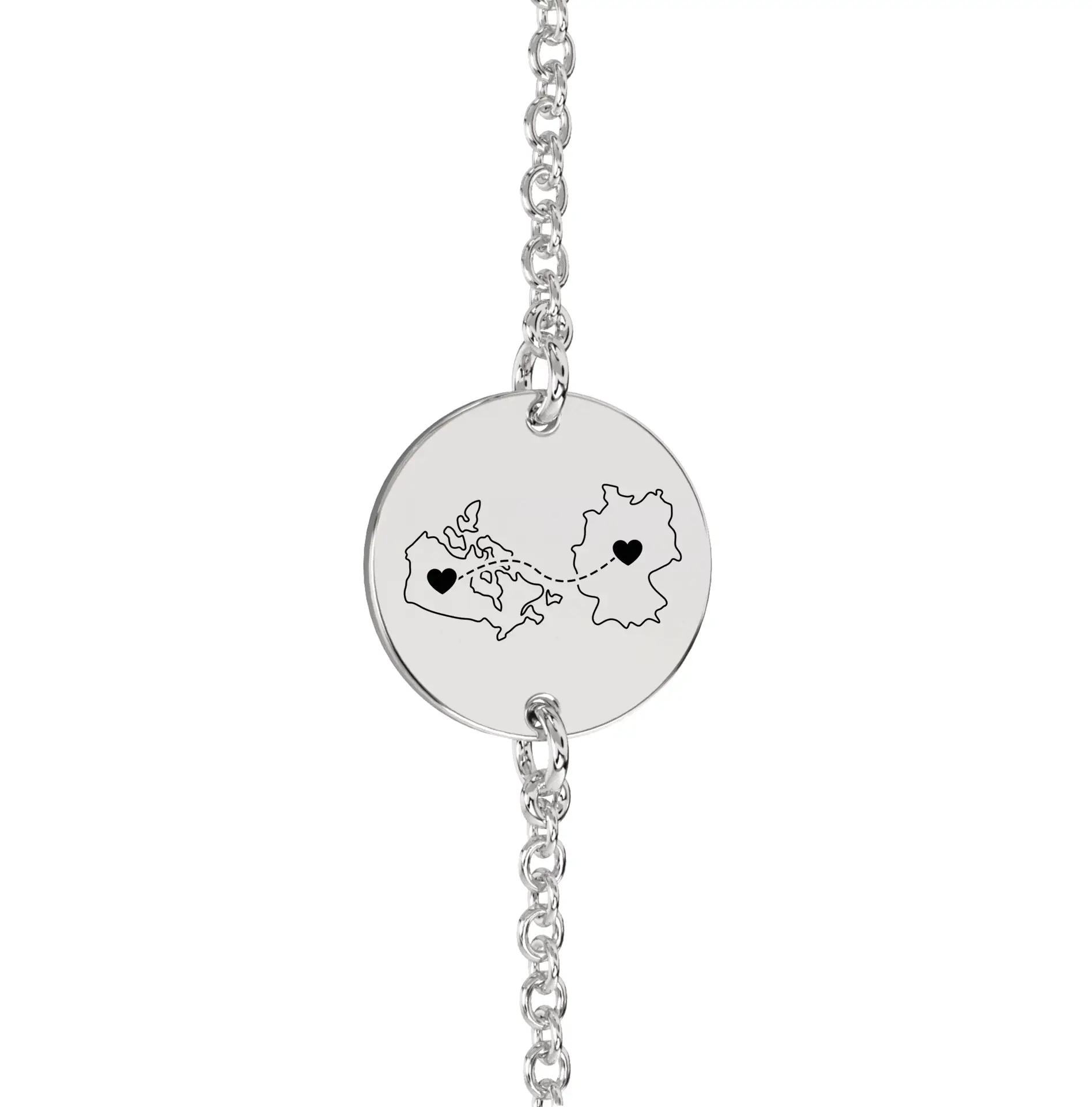 Dual Maps Engraved Anklet/Bracelet - Image 3