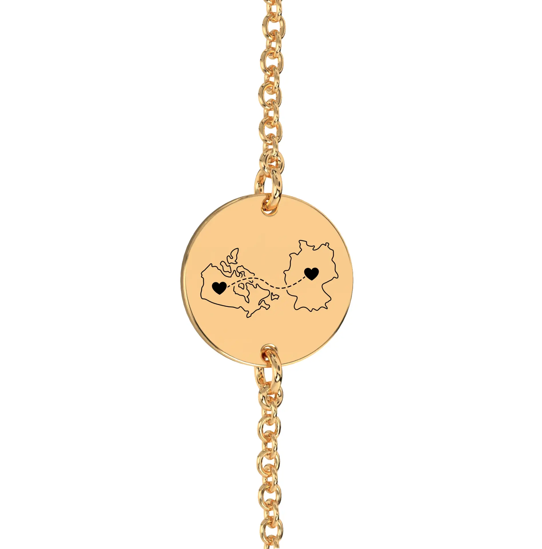 Dual Maps Engraved Anklet/Bracelet - Image 6
