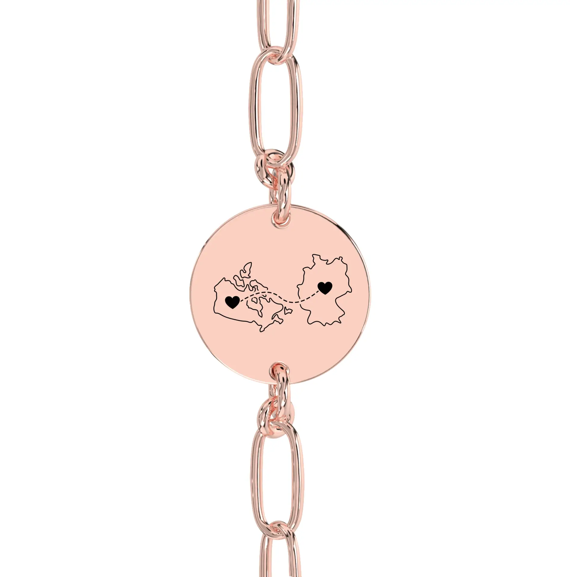 Dual Maps Engraved Anklet/Bracelet - Image 7