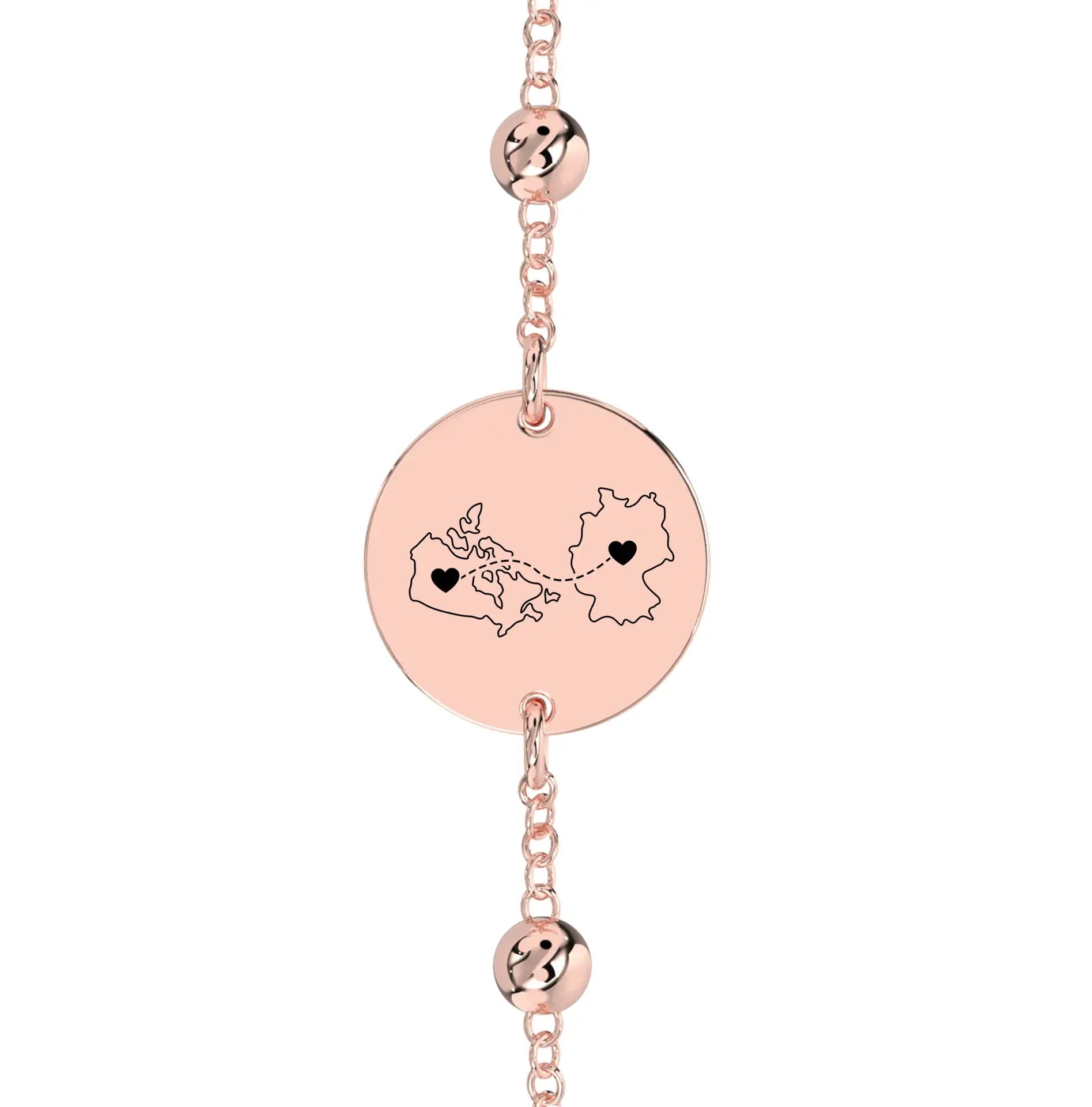 Dual Maps Engraved Anklet/Bracelet - Image 9