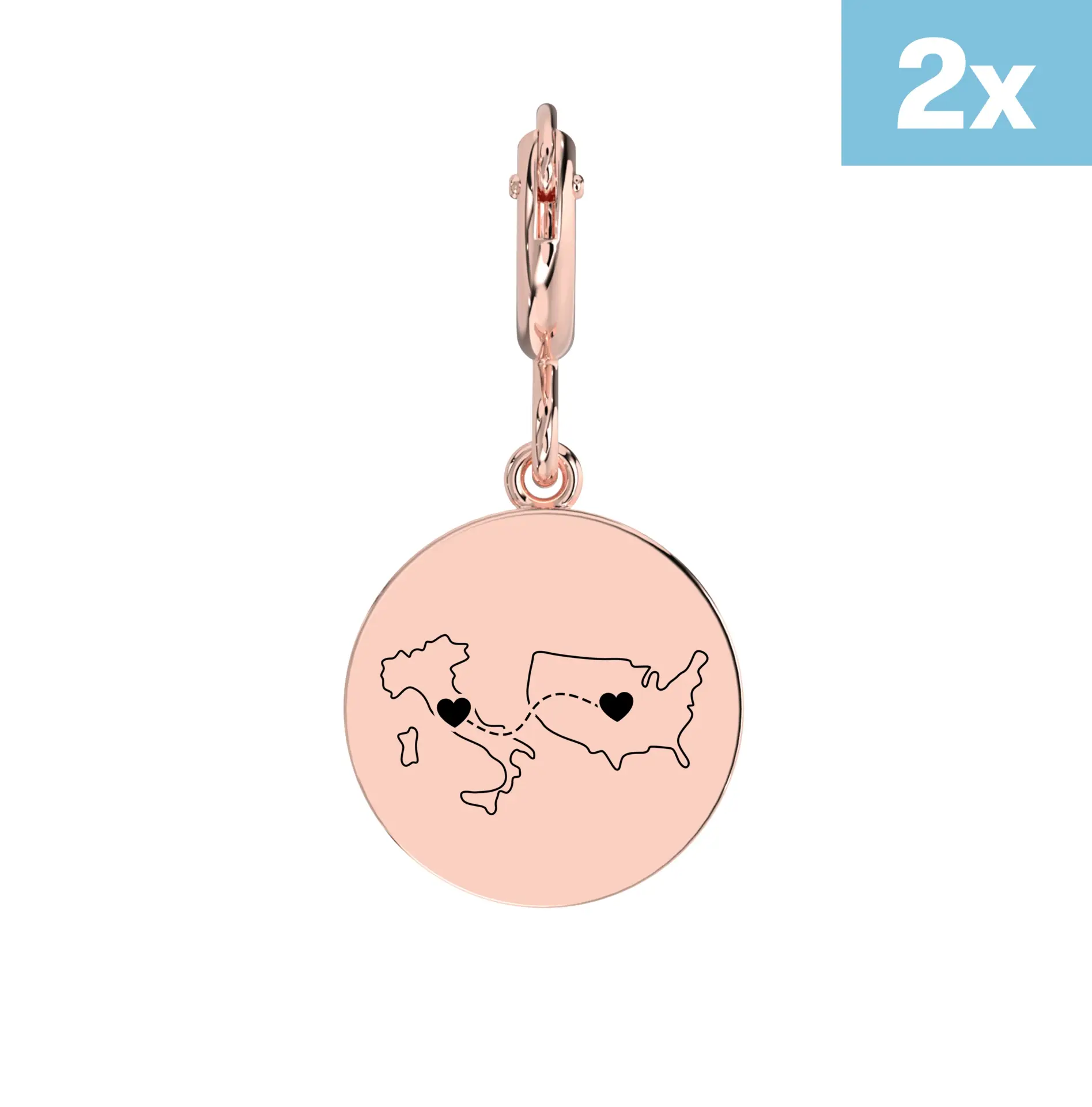 Dual Maps Engraved Earrings - Image 6